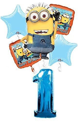 Balloons Party Celebrate Minions 1st Birthday Balloons Bouquet