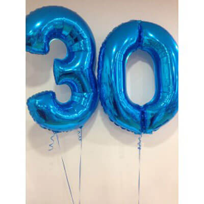 Party Balloon 30th Blue No. Balloon Bunch
