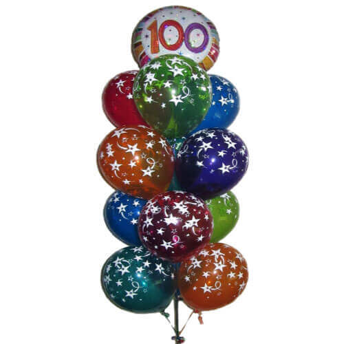 Party Balloon 100 Radiant Birthday Balloon Bouquet