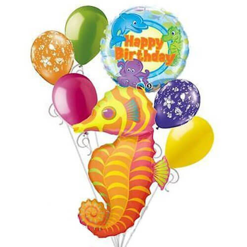 Party Balloons Seahorse Balloon Bunch