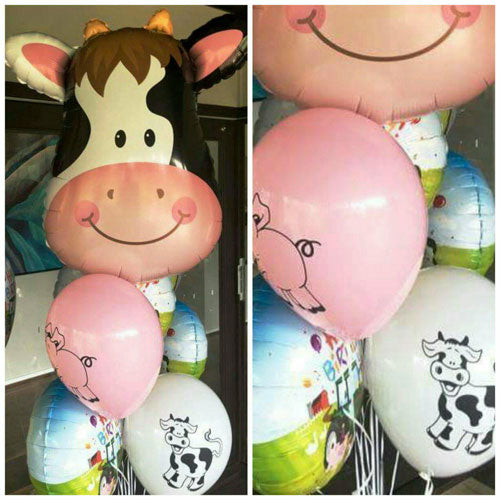 Party Balloons Farm Theme  Helium Balloons Bouquet 