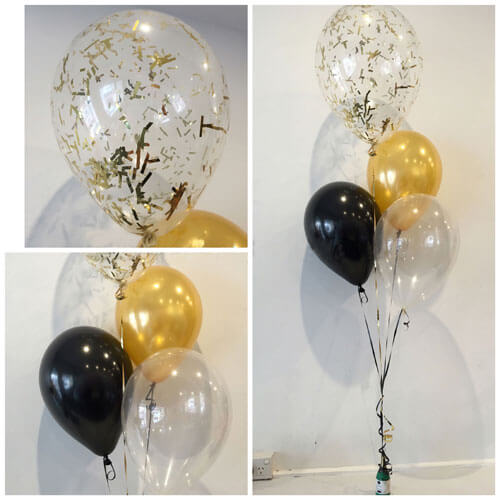 Party Balloons Golden Confetti Balloons Bunch