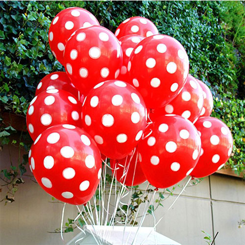 Red Polka Dots Balloon Bunch