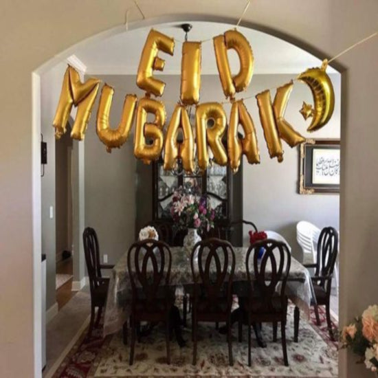 Party Balloon Eid Mubarack Foil Balloon Letter Banner