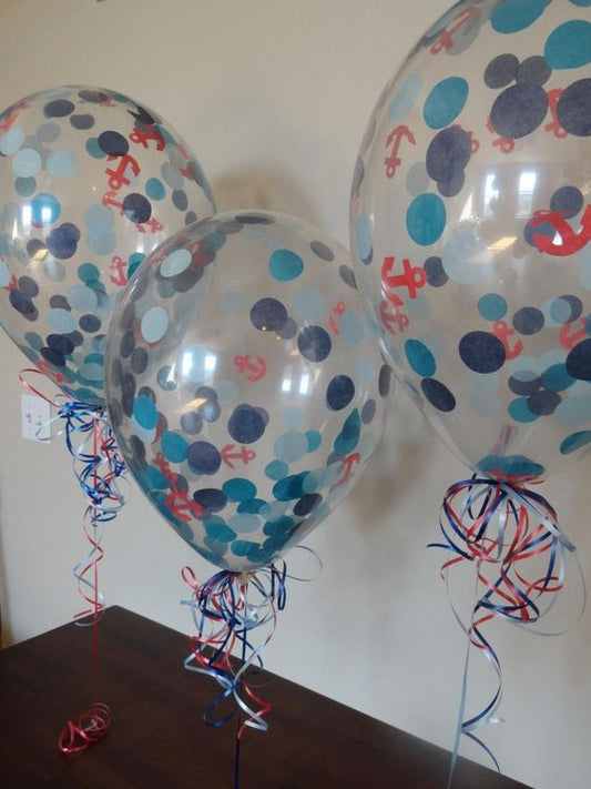 Party Balloon Nautical Confetti Latex Balloons 