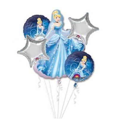 Balloons Party Celebrate Cinderella Birthday Balloon Bunch