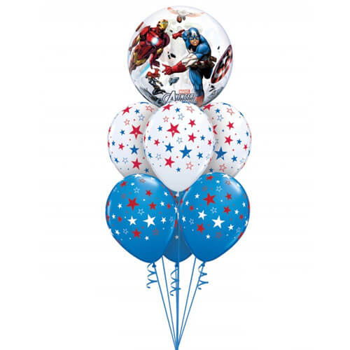 Balloons Party Celebrate Avengers Bubble With Latex Balloon Bunch
