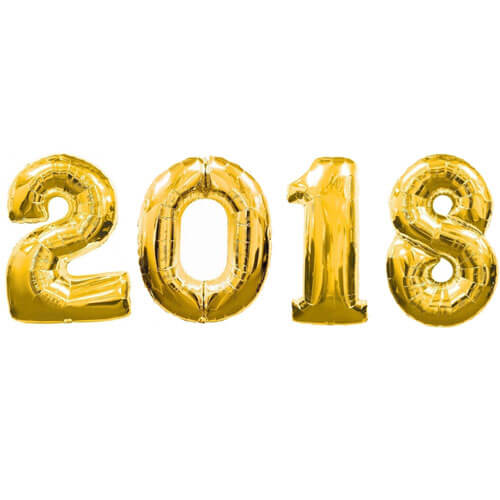 Party Balloons 2018 Gold Balloon Bunch