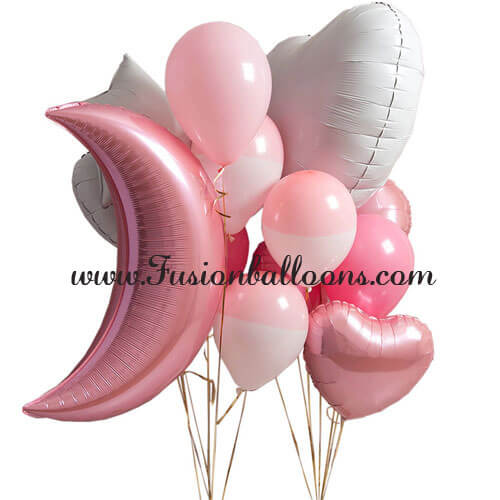 Party Balloons Crescent Moon Balloon Bunch