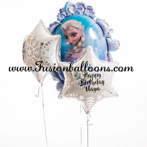 Balloons Party Celebrate Frozen With Snowflake Balloon Bunch