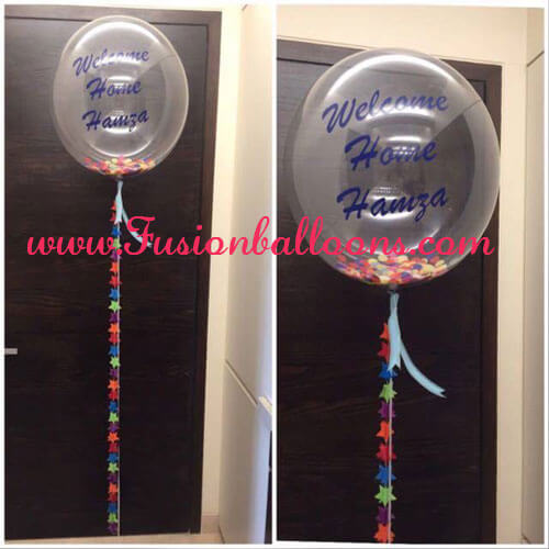 Party Balloon Confetti Balloon With Star Garland