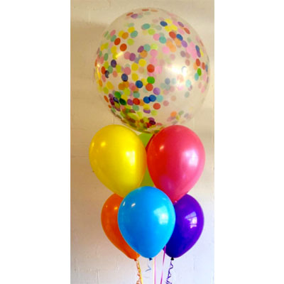Colorful Confetti Balloon Bunch