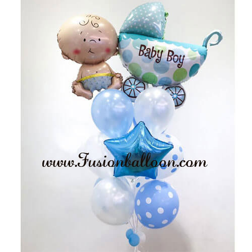 Party Balloon Baby Boy Balloon Bunch