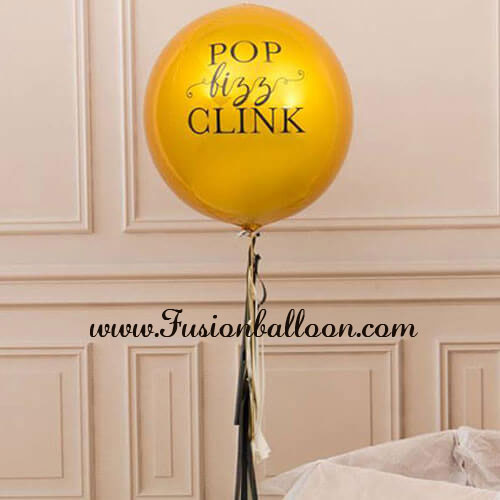 Party Balloons Pop Bizz Clink Gold Orbz Balloon