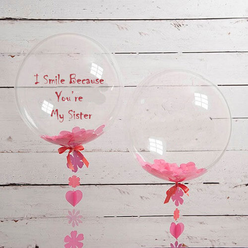 Party Balloon I Smile Because You're My Sister