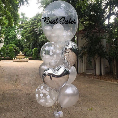 Party Balloon Best Sister Balloons Bouquet
