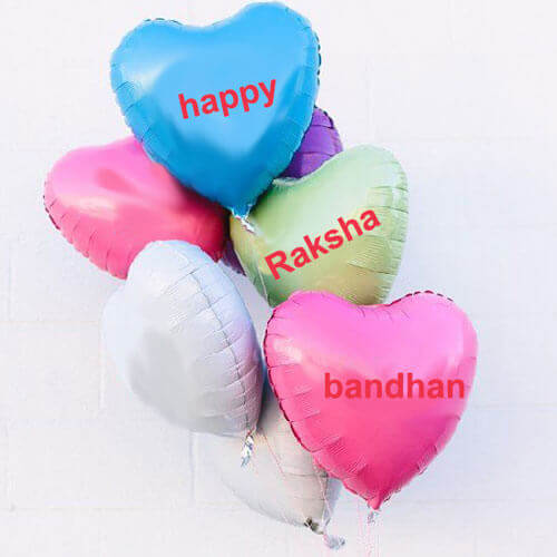 Party Balloon Happy Raksha Bandhan Balloons Bouquet