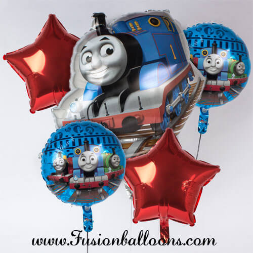 Thomas Tanks Birthday Balloon Bunch