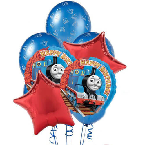 Balloons Party Celebrate Thomas Tank Birthday Balloon Bunch