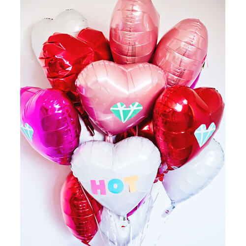 Party Balloons Hearts Balloon Bunch