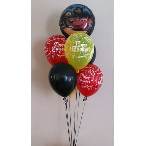 Balloons Party Celebrate McQueen Car With Latex Birthday Balloons Bunch