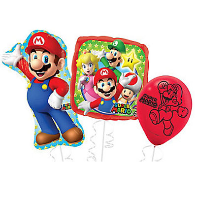 Balloons Party Celebrate Mario Balloon Bunch