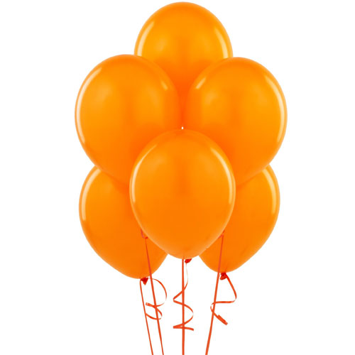 Party Balloon Orange Helium Balloons Bunch