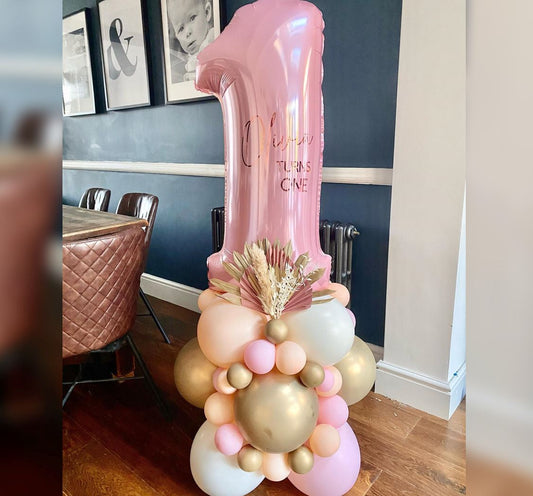 1st Birthday Personalised Cluster Balloon Bouquet
