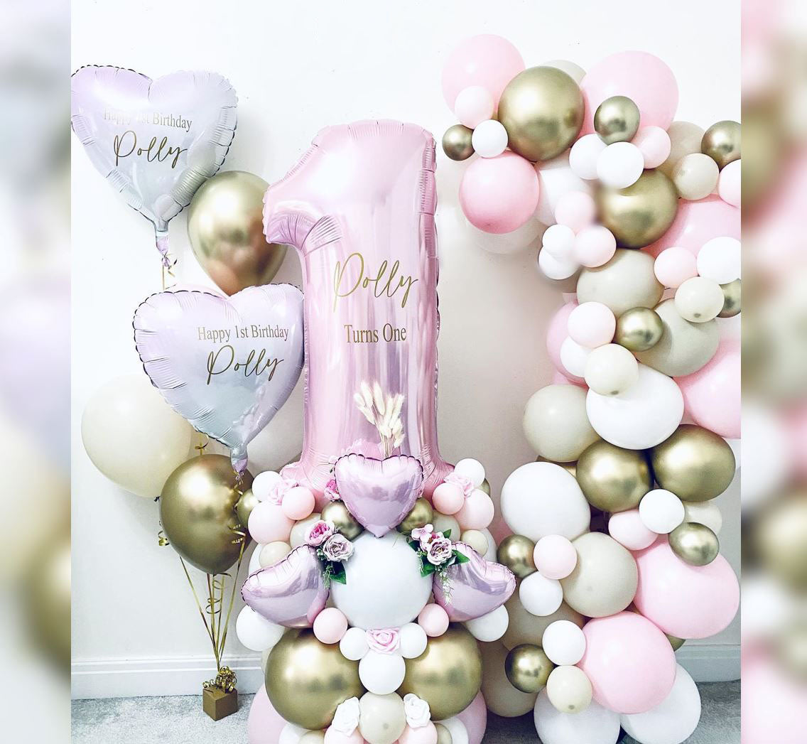 1st Birthday Girl Theme Balloon Decoration