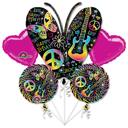 Party Balloon Helium Peace Music Balloons Bouquet