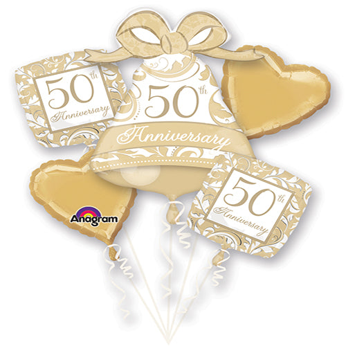 Party Balloon 50th Anniversary Balloons Bouquet