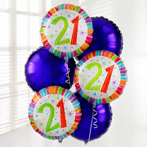 Party Balloon Fb 21st Birthday Bouquet