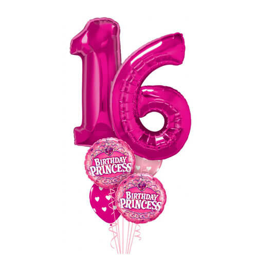 Party Balloon Girls 16th Birthday Bouquets