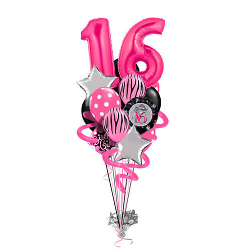 Party Balloon Fb 16th Birthday Girl Bouquet