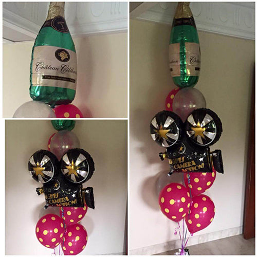 Party Balloon Celebrate Light Camera Action Balloons Bouquet