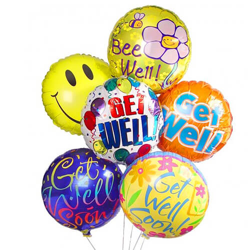 Party Balloon Get Well Soon &amp; Be Well Balloons Bouquet