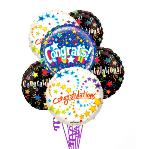 Party Balloon Congratulation Star Printed Balloons Bouquet