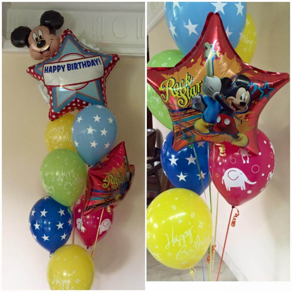 Party Balloon Micky Personalized  Birthday Helium  Balloons Bouquet