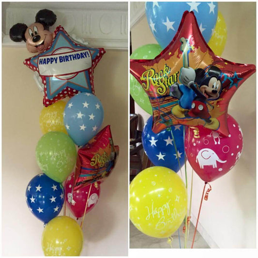 Party Balloon Micky Personalized  Birthday Helium  Balloons Bouquet