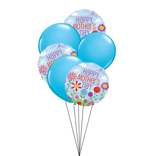 Party Balloon Mothers Day Flower Printed Balloons Bouquet