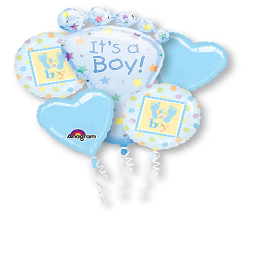 Party Balloon Big Feet It's A Boy Balloons Bouquet 