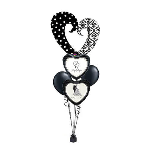 Party Balloon Perfect Pair Black Balloons Bouquet
