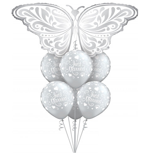 Party Balloon Just Married Balloons Bouquet