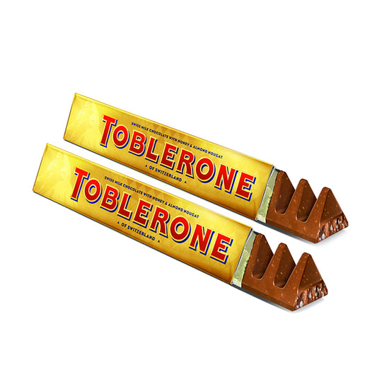 TOBLERONE CHOCOLATES 6X100 GRMS SWISS MILK CHOCOLATE WITH HONEY &amp; ALMOND NOUGAT