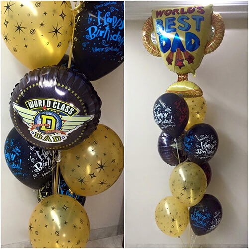 Party Balloons Wow Worlds Best Dad Balloons Bouquet