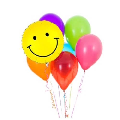 Party Balloon Smiley Face Balloons Bouquet