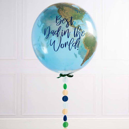 Party Balloons World Best Dad Bubble Balloon