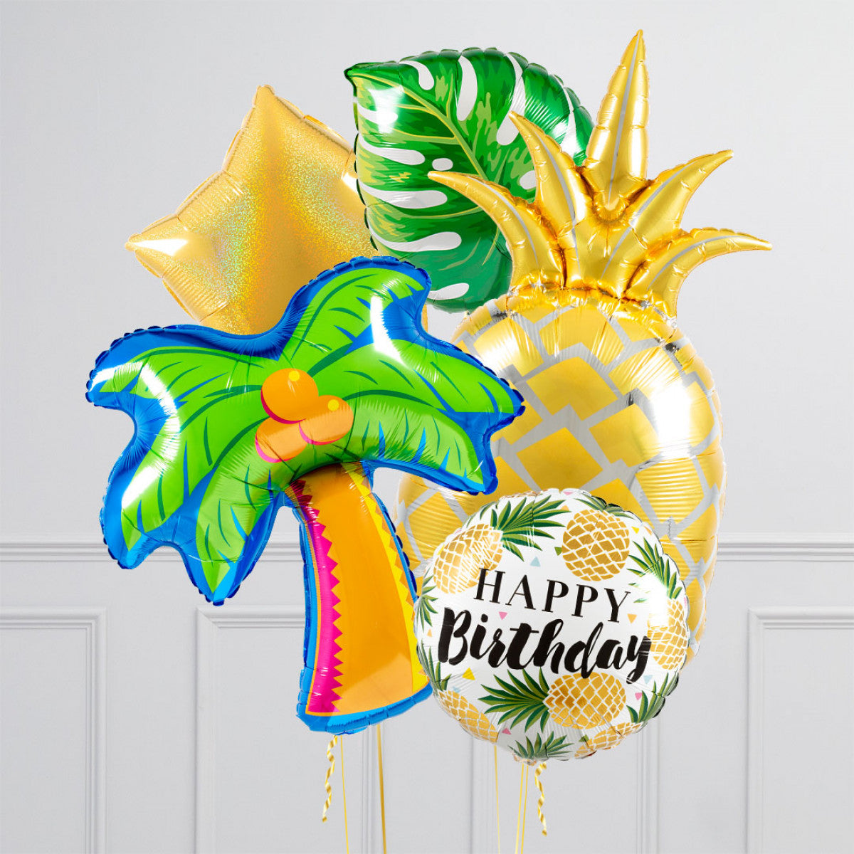 Food Theme Pineapple And Oak Tree Balloon BOuquet