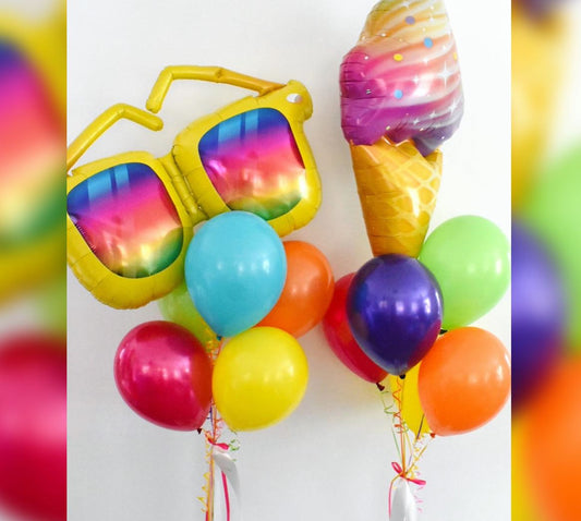 Ice Cream And Sunglasses Theme Balloon Bouquet
