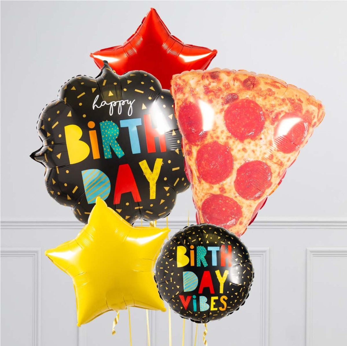 Birthday Vibes Pizza Theme Balloon Bouquet